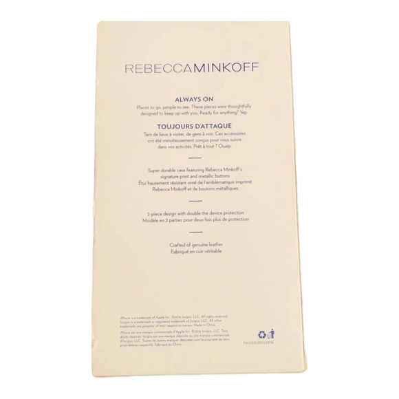 Rebecca Minkoff black fringe IPhone 7 w/ gold detail fits 6,& 8 as well - Picture 2 of 9